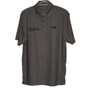 Under Armour Heather Grey Short Sleeve Breathe Polo Size Small